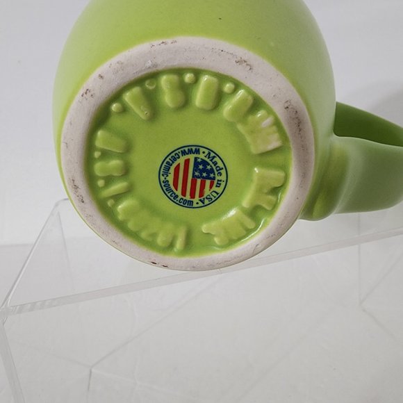 Green Coffee Mug Today Is A New Beginning Made in USA - Picture 7 of 8
